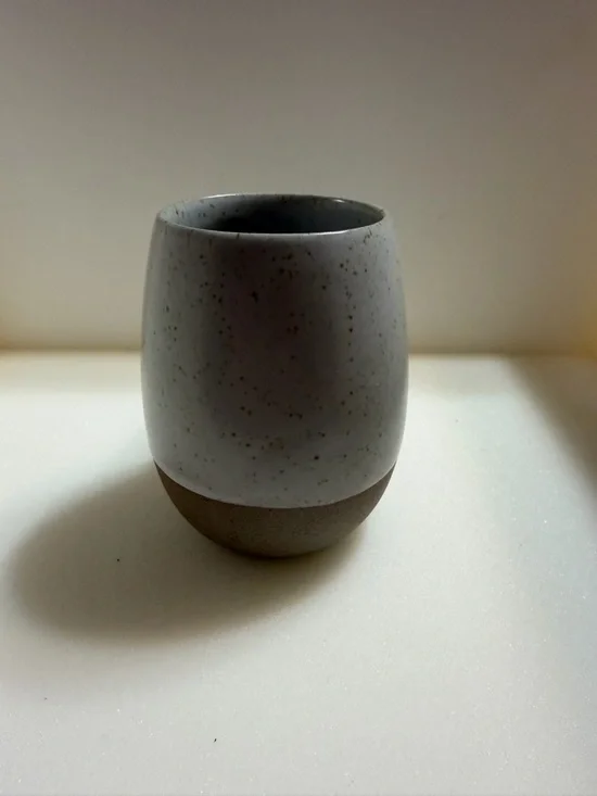 Creative Co-Op Speckled Gray Mug with Brown Base - Picture 4 of 10